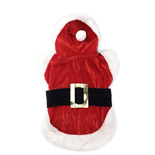Weihnachtsmann-Hundekostüm Weihnachten Haustier Kleidung Winter Hoodie Mantel Kleidung für Hund Haustier Kleidung Chihuahua 【L Farbe-1】 von OYUEGE