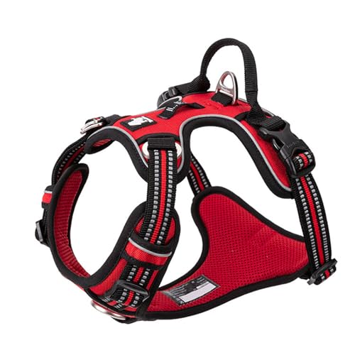 Hundegeschirr Ohne Ziehen, Reflektierende Hundeweste mit Clip Vorne und Weich Gepolstertem Vertikalem Griff, 3 Leinenbefestigungen für Kleine, Mittelgroße und Große Hunde,Z-Small Hundegeschirr Ohne Ziehen, Reflektierende Hundeweste mit Clip Vorne und Weich Gepolstertem Vertikalem Griff, 3 Leinenbefestigungen für Kleine, Mittelgroße und Große Hunde,Z-Small von OYWEHECE
