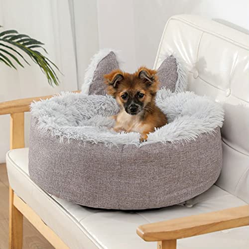 OYhmc Kaninchenohr-förmiges Katzenbett für Hauskatzen, maschinenwaschbar, Flauschiges rundes Haustierbett rutschfest, beruhigend weiches Plüschkissen für kleine Hunde und Kätzchen OYhmc Kaninchenohr-förmiges Katzenbett für Hauskatzen, maschinenwaschbar, Flauschiges rundes Haustierbett rutschfest, beruhigend weiches Plüschkissen für kleine Hunde und Kätzchen von OYhmc