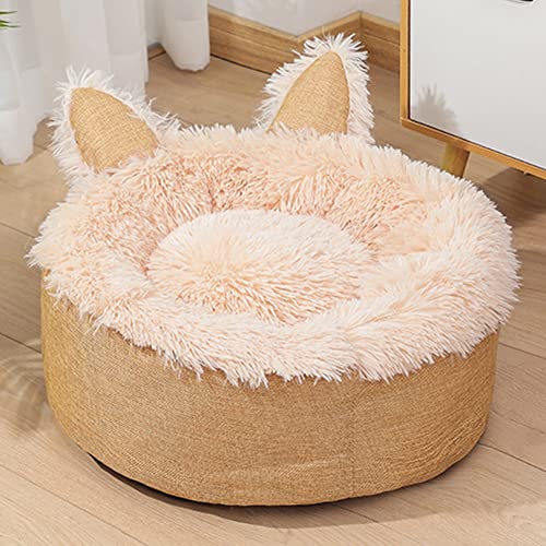 OYhmc Kaninchenohr-förmiges Katzenbett für Hauskatzen, maschinenwaschbar, Flauschiges rundes Haustierbett rutschfest, beruhigend weiches Plüschkissen für kleine Hunde und Kätzchen OYhmc Kaninchenohr-förmiges Katzenbett für Hauskatzen, maschinenwaschbar, Flauschiges rundes Haustierbett rutschfest, beruhigend weiches Plüschkissen für kleine Hunde und Kätzchen von OYhmc