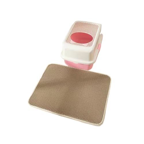 Katzentoilettenmatte mit Geschenk, doppellagig, wasserdicht, rutschfest, Sand, waschbare Bettmatte, saubere Unterlage, Produkte (Khaki) von OZLIYY