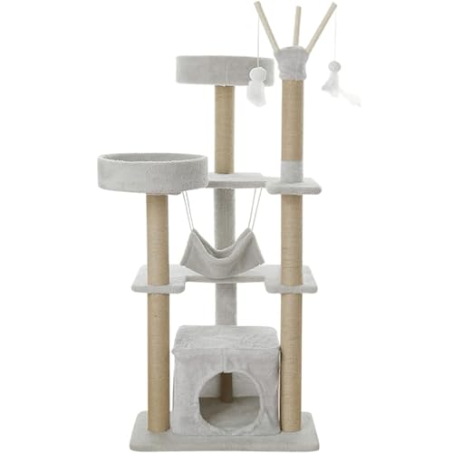 Katzenklettergerüst, Katzennest, Katzenbaum, integrierte Katzenkratzstange, Katzensprungplattform, mehrere Katzenkratzspielzeuge Katzenklettergerüst, Katzennest, Katzenbaum, integrierte Katzenkratzstange, Katzensprungplattform, mehrere Katzenkratzspielzeuge von OZLMBERN