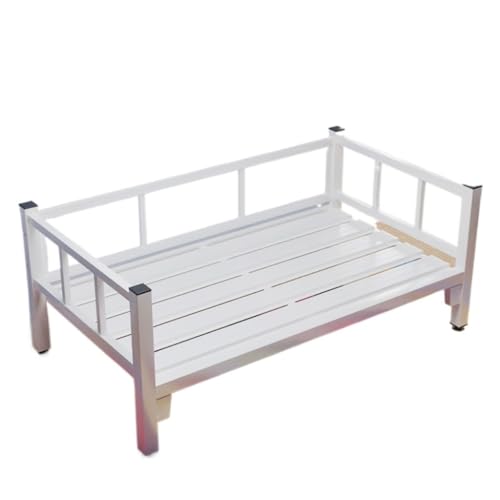 Haustierbett Hundehütte Universal for alle Jahreszeiten Winter warmes Katzenbett Off The Ground Hundebett Haustierbedarf Hundecampingbett Katzennest(White,S70*50CM) von OZWYCY