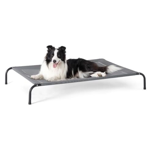 OZWYCY Haustierbett Erhöhtes schwarzes Haustier-Hundebett im Freien, wasserdichtes, faltbares, abnehmbares Drahtrahmen-Haustier-Hundebett Katzennest(Gray,34.3 * 21.8 * 8in) von OZWYCY