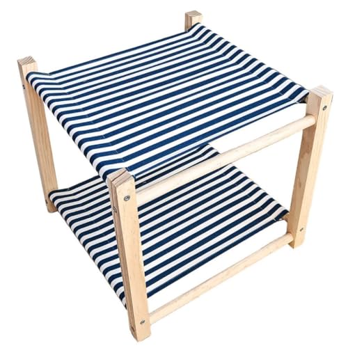 OZWYCY Haustierbett Feldbett for Haustiere, Massivholz, doppellagige Katzenhängematte, obere und untere Kojen können entfernt und vom Boden abgewaschen Werden Katzennest OZWYCY Haustierbett Feldbett for Haustiere, Massivholz, doppellagige Katzenhängematte, obere und untere Kojen können entfernt und vom Boden abgewaschen Werden Katzennest von OZWYCY