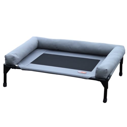 OZWYCY Haustierbett Haustier-Campingbett, abnehmbar und waschbar, mit seitlichem Zwinger, Sommer-Katzenbett, Hundebett über dem Boden Katzennest(Blue,107 * 76 * 18cm) von OZWYCY