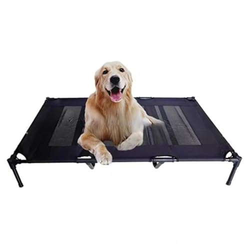 OZWYCY Haustierbett Haustier Sommer atmungsaktive einlagige Outdoor-Ständer tragbare Faltbare Feldbett Haustierbett Haustier Universal Katzennest(Black,L) von OZWYCY