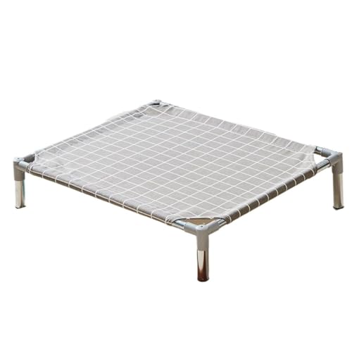 OZWYCY Haustierbett Hunde-Campingbett, Hundehütte, Hundebett, Abnehmbar Und Waschbar, Vom Boden Abgehobenes Haustierbett, Atmungsaktives Sommer-Katzenbett Katzennest(4,L(70 * 55 * 15cm)) von OZWYCY
