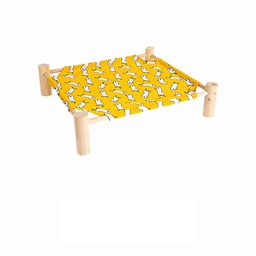 OZWYCY Haustierbett Hunde-Campingbett, Katzenbett, Vier Jahreszeiten, universelles, abnehmbares Bett, Teddy-Hundebett, Hundebett aus Holz, Haustier, kühles Sommerbett Katzennest(3) von OZWYCY