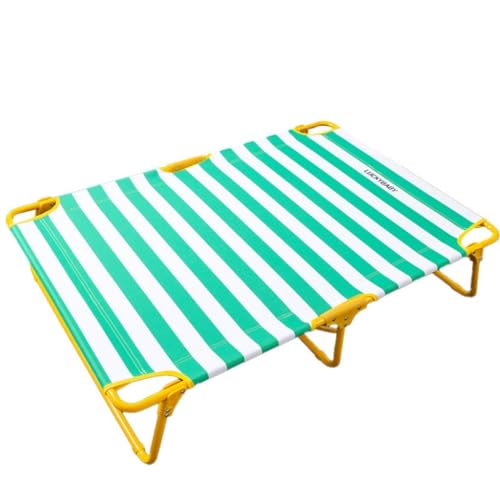 OZWYCY Haustierbett Hundehütte Haustier Hundebett Vier Jahreszeiten Faltbares Feldbett Katze Sommer Vom Boden Abgehobenes Feuchtigkeitsfestes Katzenbett Katzennest(Green,L:106 * 61 * 22cm) von OZWYCY