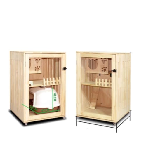 OZWYCY Katzenhaus Katzenhaus, platzfreier Katzenschrank, Massivholz, großer Raum, integriertes Schlaf- und Spielhaus, Katzennest for den Innenbereich Katzen Haus OZWYCY Katzenhaus Katzenhaus, platzfreier Katzenschrank, Massivholz, großer Raum, integriertes Schlaf- und Spielhaus, Katzennest for den Innenbereich Katzen Haus von OZWYCY