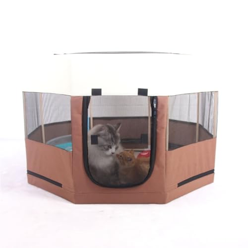 OZWYCY Katzenhaus Katzenvilla Kleiner Katzenkäfig Zaun Kratzfestes Haustiernest Haushaltskatzennest Katzenkäfig Katzenkäfig Katzenschrank Katzen Haus(C,72x72x40cm) von OZWYCY