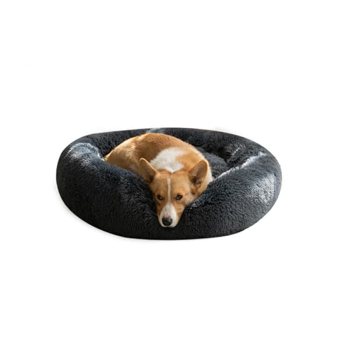Oak&Tea Donut-Hundebett, Flauschiges Hundebett, waschbares Haustierbetten für Katzen und Hunde, Plüsch-Donut-Welpenbett, Anti-Angst-Hundebett, Dunkelgrau, 80 x 80 x 20 cm Oak&Tea Donut-Hundebett, Flauschiges Hundebett, waschbares Haustierbetten für Katzen und Hunde, Plüsch-Donut-Welpenbett, Anti-Angst-Hundebett, Dunkelgrau, 80 x 80 x 20 cm von Oak & Tea