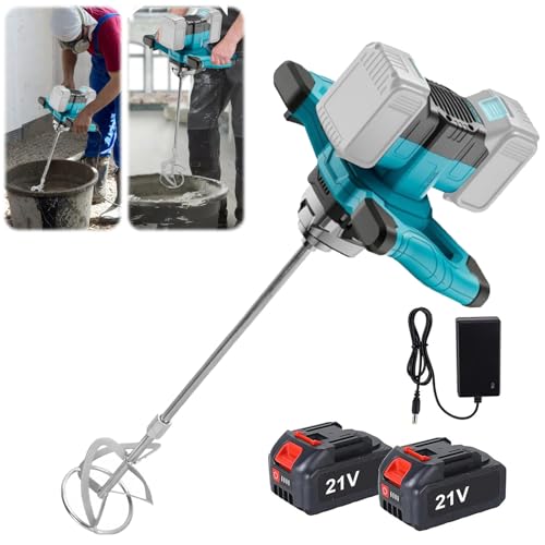 Akku-Erdbohrer für Makita 18V Batterie, 1200W Bürstenloser Motor, Geschikt voor Ø 350mm Vloerboor, Ijsboor, für Zaunbau, Garten & Fundament,Mörtelrührer, Lieferung ohne Ladegerät & Boor (2 Akku-B) von Oamger