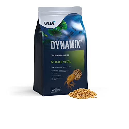 OASE Dynamix Sticks Vital 20 L, Fischfutter, Teichfischfutter, Alleinfutter, reichhaltige Teichsticks mit Vitaminen und Mineralstoffen, gleichmäßiges Wachstum, schillernde Farben von Oase