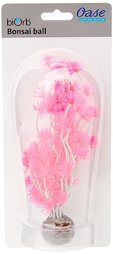 OASE biOrb 55067 Bonsai Ball pink - künstliche Wasserpflanze zur Aquariendeko aus langlebigem Kunststoff mit Gewicht zum Absinken für Süßwasseraquarien und Meerwasseraquarien geeignet von Oase