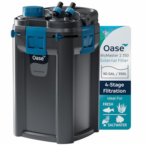 OASE BioMaster 2 350 Kanister Filter für Aquarien - Externer Aquarienfilter mit EasyClean Vorfilter - Leise Leistung - Süß- & Salzwasser, bis zu 90 Gallonen von Oase