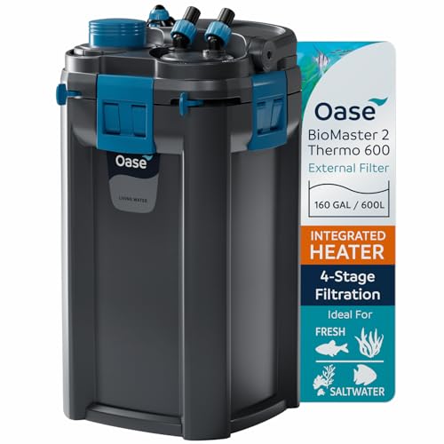 OASE BioMaster 2 Thermo 600 Kanister Filter für Aquarien - Externer Aquarienfilter mit eingebauter Heizung - EasyClean Vorfilter, leiser Betrieb - Süß- & Salzwasser, bis zu 160 Gallonen OASE BioMaster 2 Thermo 600 Kanister Filter für Aquarien - Externer Aquarienfilter mit eingebauter Heizung - EasyClean Vorfilter, leiser Betrieb - Süß- & Salzwasser, bis zu 160 Gallonen von Oase