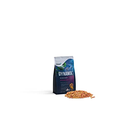 OASE Dynamix Sticks Mix 1 L - Futter für Teichfische für gleichmäßiges Wachstum und schillernde Farben, ideal bei gemischter Haltung von natur- und rotfarbigen Fischen von Oase