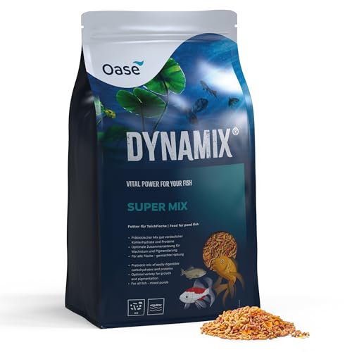 OASE Dynamix Super Mix 20 L, Fischfutter, Teichfischfutter, Futtermischung, ausgewogene Ernährung für einen gemischten Teichbesatz, natürlich schönes Wachstum, tägliche Fütterung von Oase