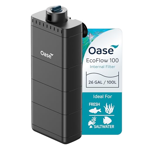OASE EcoFlow 100 interner Aquariumfilter, für Süß- und Salzwassertanks bis zu 26 Gallonen, leise, anpassbarer Wasserfluss, mehrstufige Filtration OASE EcoFlow 100 interner Aquariumfilter, für Süß- und Salzwassertanks bis zu 26 Gallonen, leise, anpassbarer Wasserfluss, mehrstufige Filtration von Oase