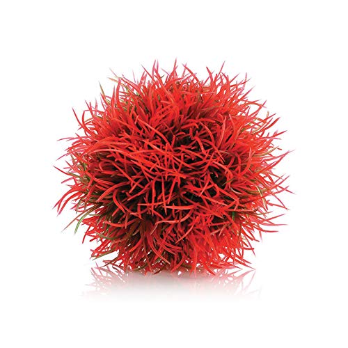biOrb 46063 Gewächsball, rot - künstlicher Natur-Blumenball | Pflanzen-Deko für Salzwasseraquarien und Süßwasseraquarien von biOrb
