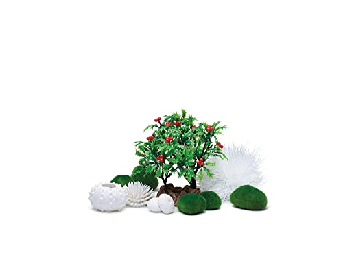 biOrb 55025 Decor Set 15L Winter - Aquariendekoration mit realistischen künstlichen Wasserpflanzen, Wurzeln und Steinen für schönes Aquariendesign - für Süßwasser und Meerwasser von biOrb