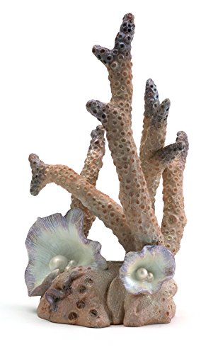 biOrb Korallen Ornament L - Aquarium-Deko in Form einer Koralle mit Muscheln, Zubehör fürs Aquarium-Becken, 360 Grad Modell in Braun/Beige von biOrb