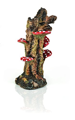 biOrb 46140 Pilzbaumstumpf Ornament – künstlicher Baumstumpf mit Pilzen, Aquarien-Dekoration, für Süßwasseraquarien und Meerwasseraquarien von biOrb