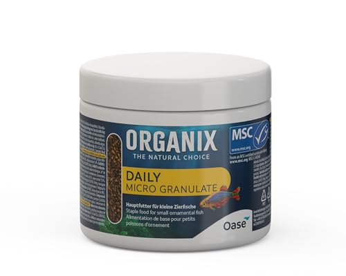 OASE ORGANIX Daily Micro Granulate 175 ml (75g) - Fischfutter in Granulatform, Aquarienfutter für kleinere Fischarten, Stärkung der Farbenpracht OASE ORGANIX Daily Micro Granulate 175 ml (75g) - Fischfutter in Granulatform, Aquarienfutter für kleinere Fischarten, Stärkung der Farbenpracht von Oase