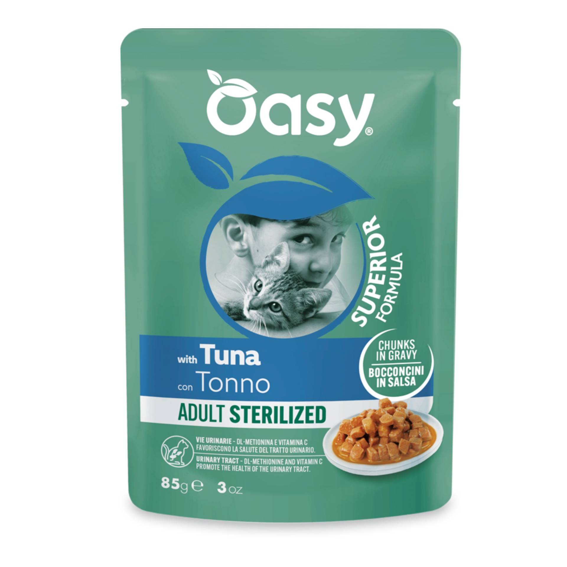 Oasy Chunks Adult Sterilized 12 x 85 g - Thunfisch Oasy Chunks Adult Sterilized 12 x 85 g - Thunfisch von Oasy Wet Cat Chunks