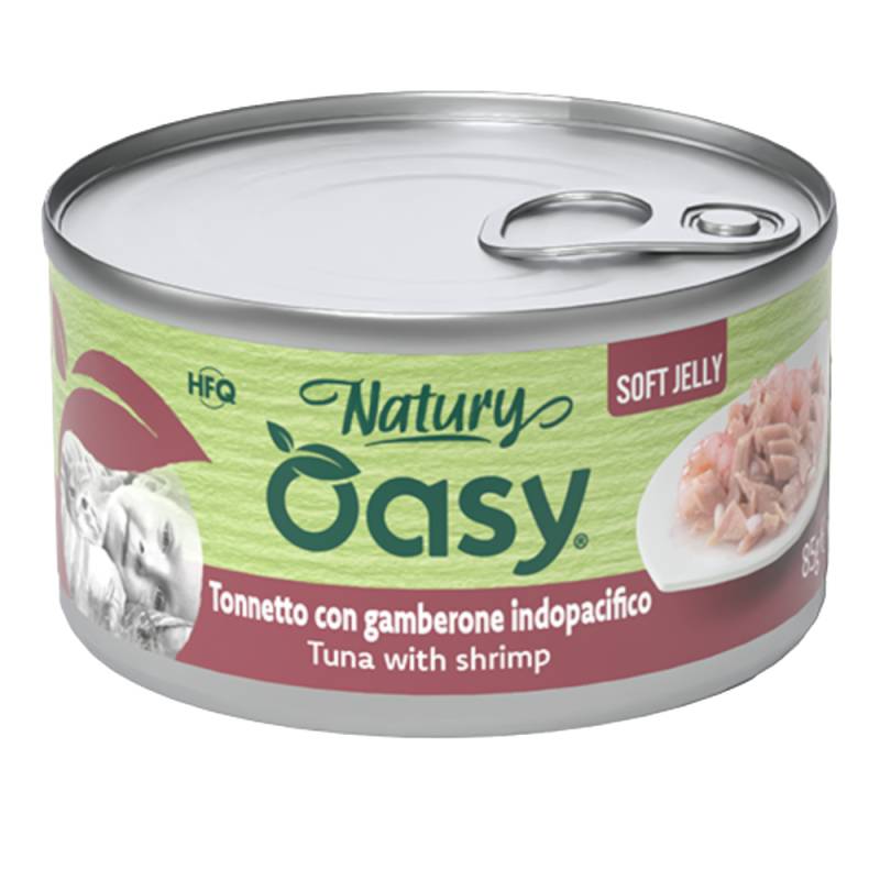 Oasy Natural 85 g - Sparpaket: Thunfisch mit Garnelen (12 x 85 g) von Oasy Wet Cat Natural