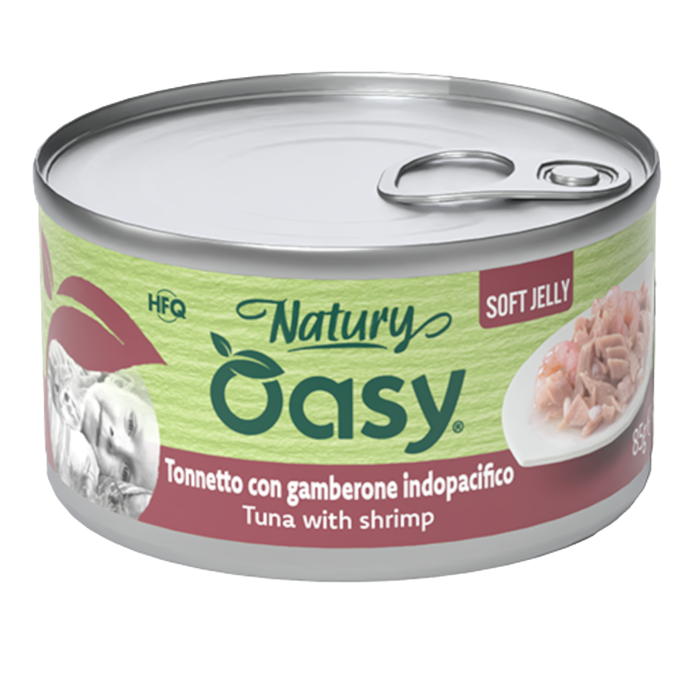 Oasy Natural 85 g - Sparpaket: Thunfisch mit Garnelen (24 x 85 g) von Oasy Wet Cat Natural