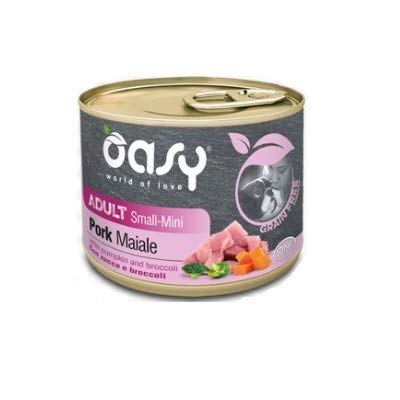 OASY Wet Dog Grain Free Adult Small/Mini Schwein Dose 200 g von Oasy