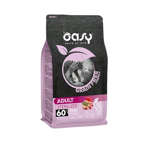 Oasy Cat Grain Free Formula Adult sterilised Schweinefleisch 300 g von Oasy