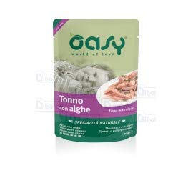 Oasy Natürliche Spezialitäten - Thunfisch mit Algen - Feucht für Katzen im Beutel 70 g von Oasy