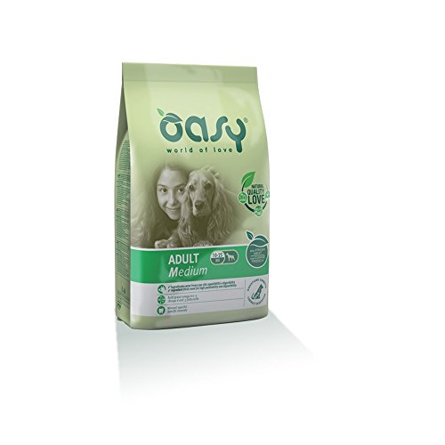 Oasy Trockenfutter für Erwachsene, mittelgroß, 12 kg, Trockenfutter für Hunde von Oasy