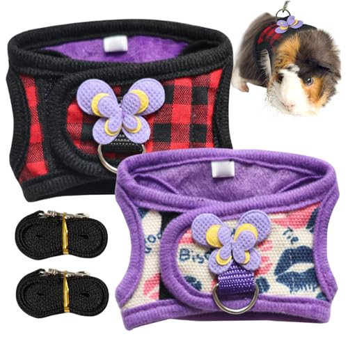 2pcs Meerschweinchengurt und Leine Verstellbarer Frettchenkabelbaum und Leine mit D -Schnalle für Frettchen, Ratten, Leguan, Hamster, bärtiger Drache, Meerschweinchen, Hamster 2pcs Meerschweinchengurt und Leine Verstellbarer Frettchenkabelbaum und Leine mit D -Schnalle für Frettchen, Ratten, Leguan, Hamster, bärtiger Drache, Meerschweinchen, Hamster von Obelunrp