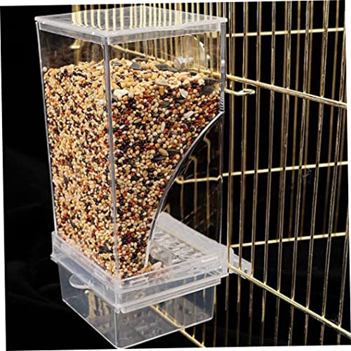 Automatischer Vogelfutterleiter für Käfig, kein Messkäfig -Birds -Lebensmittelbehälter, IRD -Käfigzubehör für Sittich Canary Cockatiel Finch von Obelunrp