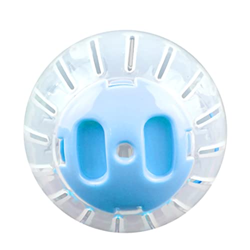 Hamsterkugel, 4,72 Zoll sicheres Plastikhamsterrad, transparenter waschbarer Hamsterkäfig, runde Hamsterspielzeug mit Deckel für Haustierbedarf (blau) von Obelunrp