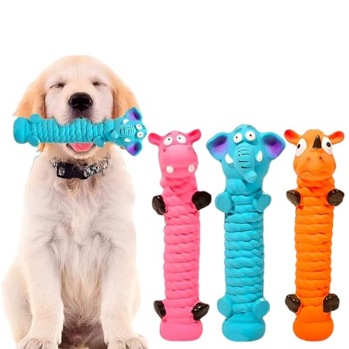 Hundequietschende Spielsachen, 3pcs 8 -Zoll -Gummi -Tiere quietschende Hundespielzeug, stehende Stocktier -Welpe interaktives Spielzeug, Hundekauenspielzeug für kleine mittelgroßen großen Hunden Hundequietschende Spielsachen, 3pcs 8 -Zoll -Gummi -Tiere quietschende Hundespielzeug, stehende Stocktier -Welpe interaktives Spielzeug, Hundekauenspielzeug für kleine mittelgroßen großen Hunden von Obelunrp