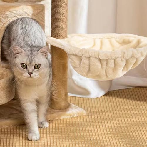 Katze Hängematte 17in Dia..Löffel-Form großer Katzenbaum Hängematte weich Kratzfeste Baum Ersatzteile Waschbar leicht zu installieren Ansätze Beige Katze Hängematte 17in Dia..Löffel-Form großer Katzenbaum Hängematte weich Kratzfeste Baum Ersatzteile Waschbar leicht zu installieren Ansätze Beige von Obelunrp