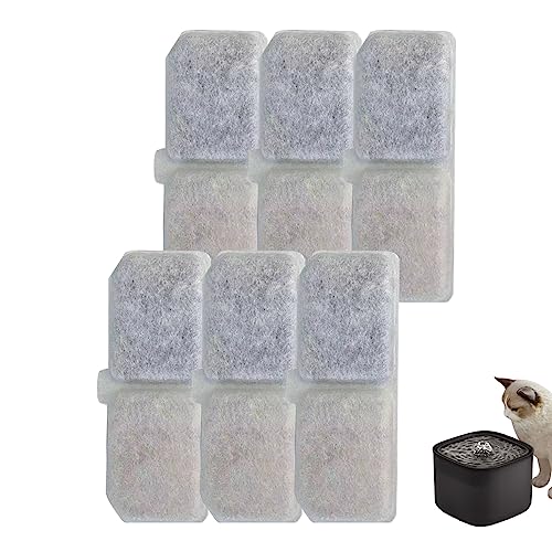 Katzenwasserbrunnenfilter, 6pcs Triple Filtration Haustier -Trinkspender Filter, Aktivkohlefilter Ersatz für automatische Trinkbrunnen für Haustiere Katzenwasserbrunnenfilter, 6pcs Triple Filtration Haustier -Trinkspender Filter, Aktivkohlefilter Ersatz für automatische Trinkbrunnen für Haustiere von Obelunrp