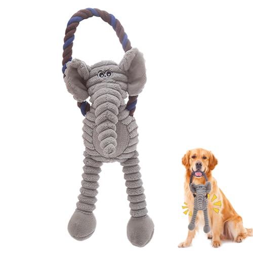 Obelunrp Elefantenhundspielzeug, 13-Zoll-Plüsch-Elefantenhundspielzeug für kleine Hunde, tränenresistente Hundekauenspielzeug, Hundequietschendespielzeug für kleine mittelgroße große Hunde Obelunrp Elefantenhundspielzeug, 13-Zoll-Plüsch-Elefantenhundspielzeug für kleine Hunde, tränenresistente Hundekauenspielzeug, Hundequietschendespielzeug für kleine mittelgroße große Hunde von Obelunrp