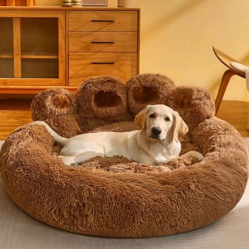Obelunrp Katzenbett 20 Zoll weich warm warmes Fußabdruck Form Hundebett rund mit Dicker Füllung waschbarer Nicht-Schlupf für Innenkatzen Hunde unter 5 kg, Katze, Weihnachtsdekoration Obelunrp Katzenbett 20 Zoll weich warm warmes Fußabdruck Form Hundebett rund mit Dicker Füllung waschbarer Nicht-Schlupf für Innenkatzen Hunde unter 5 kg, Katze, Weihnachtsdekoration von Obelunrp