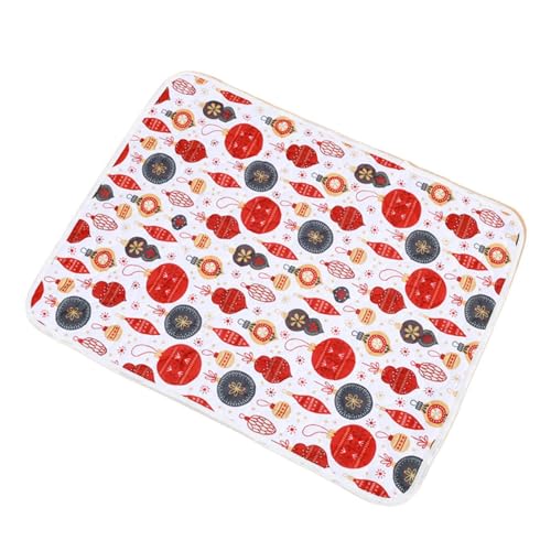 Hundematte, PIPI-Pads für Hunde – 59,6 x 43,7 cm, PIPI-Matte für Hunde mit Weihnachtsmotiv, auslaufsichere Pads für Welpen, PIPI-Pads, super saugfähig von Obesntln
