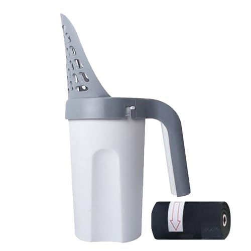 Katzenstreu Scoop - Metall Non Stick Shovel Kitty Wurfreiniger, Katzenabfallschugel, langlebiges Haustierwerkzeug | Ergonomische Metallkatze Katze Schaufel Non -Stick mit Müllbeutelhalter für einfache von Obesntln