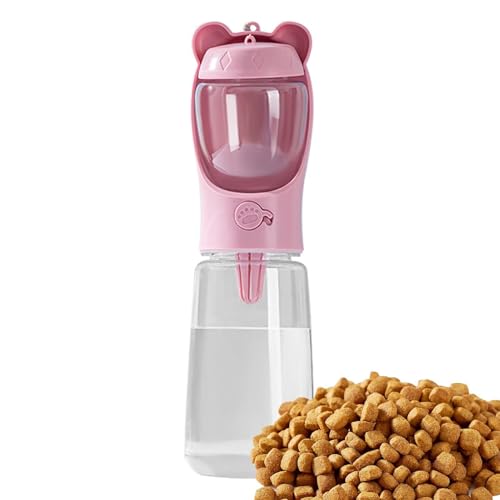 Obesntln Hundereisen Wasserflasche Spender, Hundwasserflasche mit Food Bowl - 2 In 1 Hundefutter integrierter Trinkbrunnen - Zubehör für die Fütterung und Bewässerung von kleinen Tiernutzern und Obesntln Hundereisen Wasserflasche Spender, Hundwasserflasche mit Food Bowl - 2 In 1 Hundefutter integrierter Trinkbrunnen - Zubehör für die Fütterung und Bewässerung von kleinen Tiernutzern und von Obesntln