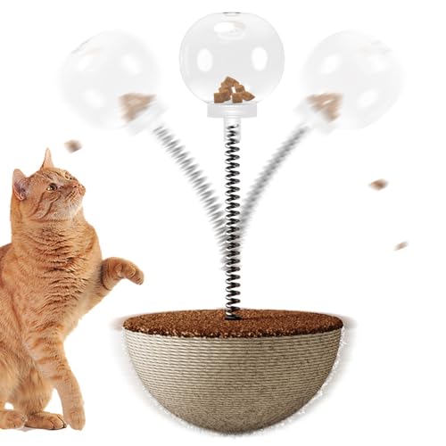 Obesntln Interaktives Katzenfutter-Spielzeug, lustige Bälle, langsamer Futterspender, Futterspender für langsames Futter, Leckerli-Spielzeug, Auto-Balancing-Spielzeug für Bewegung und Spielen, Obesntln Interaktives Katzenfutter-Spielzeug, lustige Bälle, langsamer Futterspender, Futterspender für langsames Futter, Leckerli-Spielzeug, Auto-Balancing-Spielzeug für Bewegung und Spielen, von Obesntln