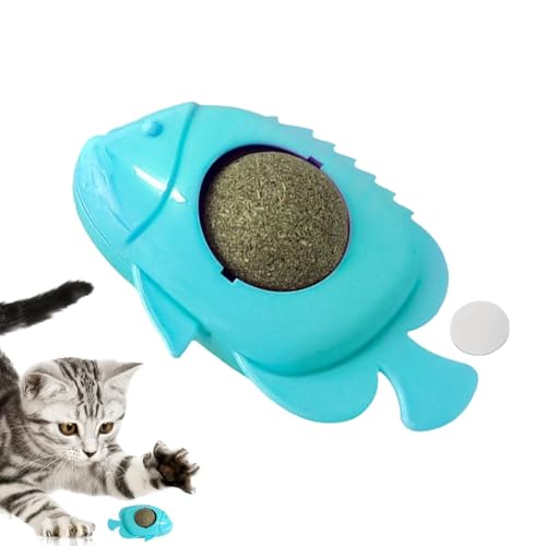 Obesntln Katzenminze-Ball, Katzenminze-Ball | 360° rotierender Reinigungszahn-Katzenminze-Wandball | Natürliches, gesundes Kauspielzeug in Fischform mit Katzenminze zum Spielen für Katzen, Obesntln Katzenminze-Ball, Katzenminze-Ball | 360° rotierender Reinigungszahn-Katzenminze-Wandball | Natürliches, gesundes Kauspielzeug in Fischform mit Katzenminze zum Spielen für Katzen, von Obesntln